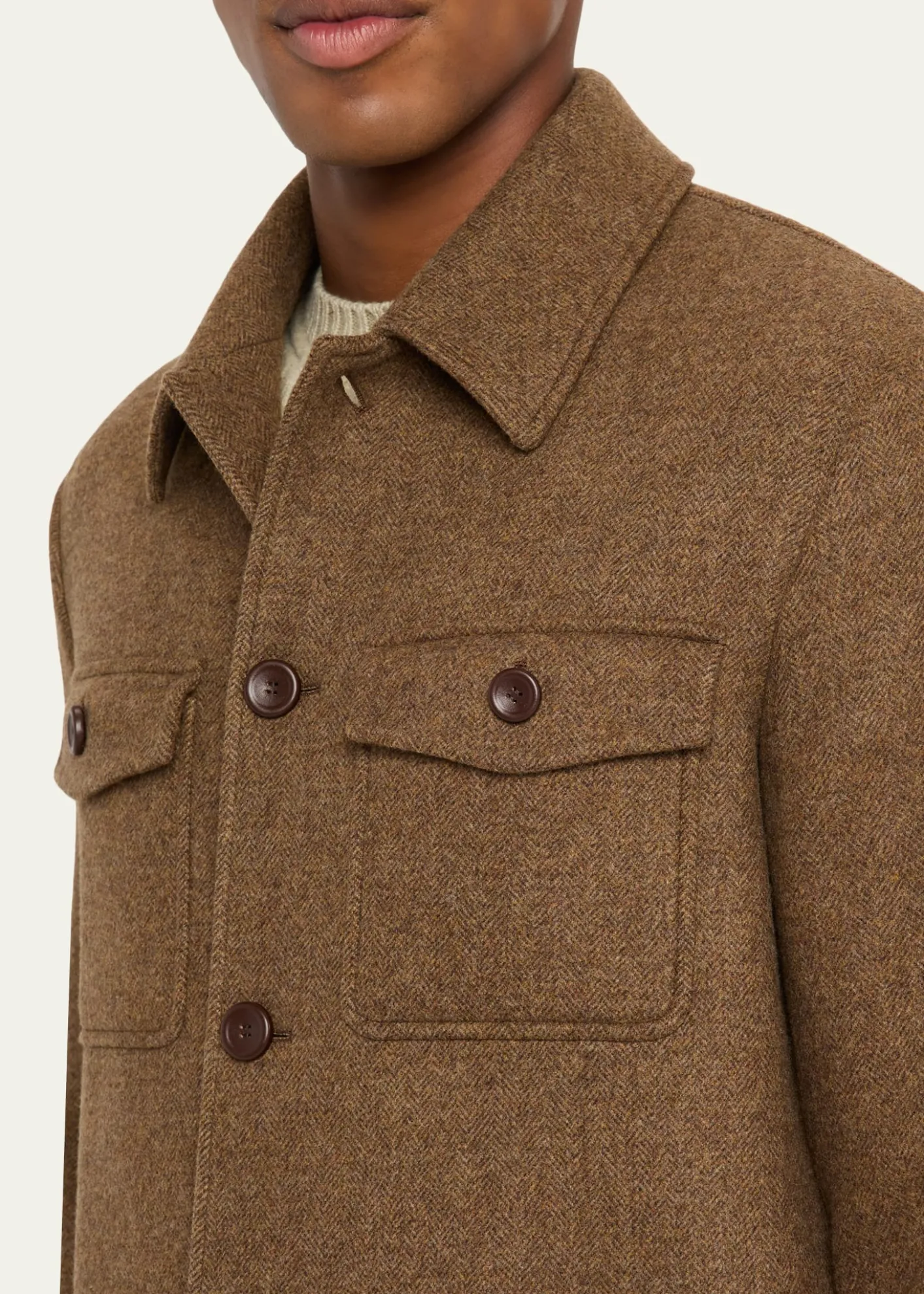 Loro PianaMen's Devis Caban Wish® Wool and Cashmere Jacket