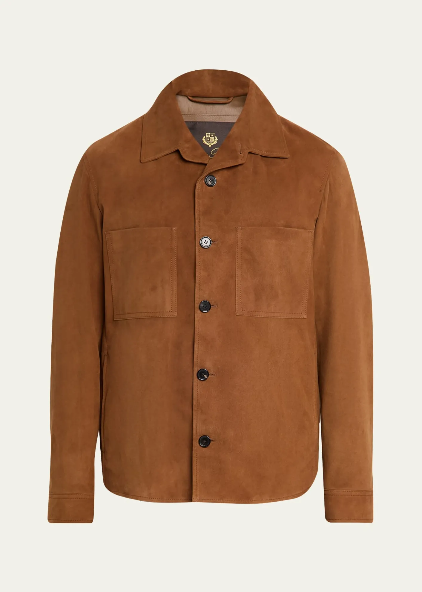 Loro PianaMen's Evandro Leather Overshirt