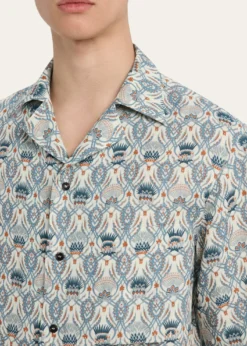 Loro PianaMen's Federico Linen Camp Shirt