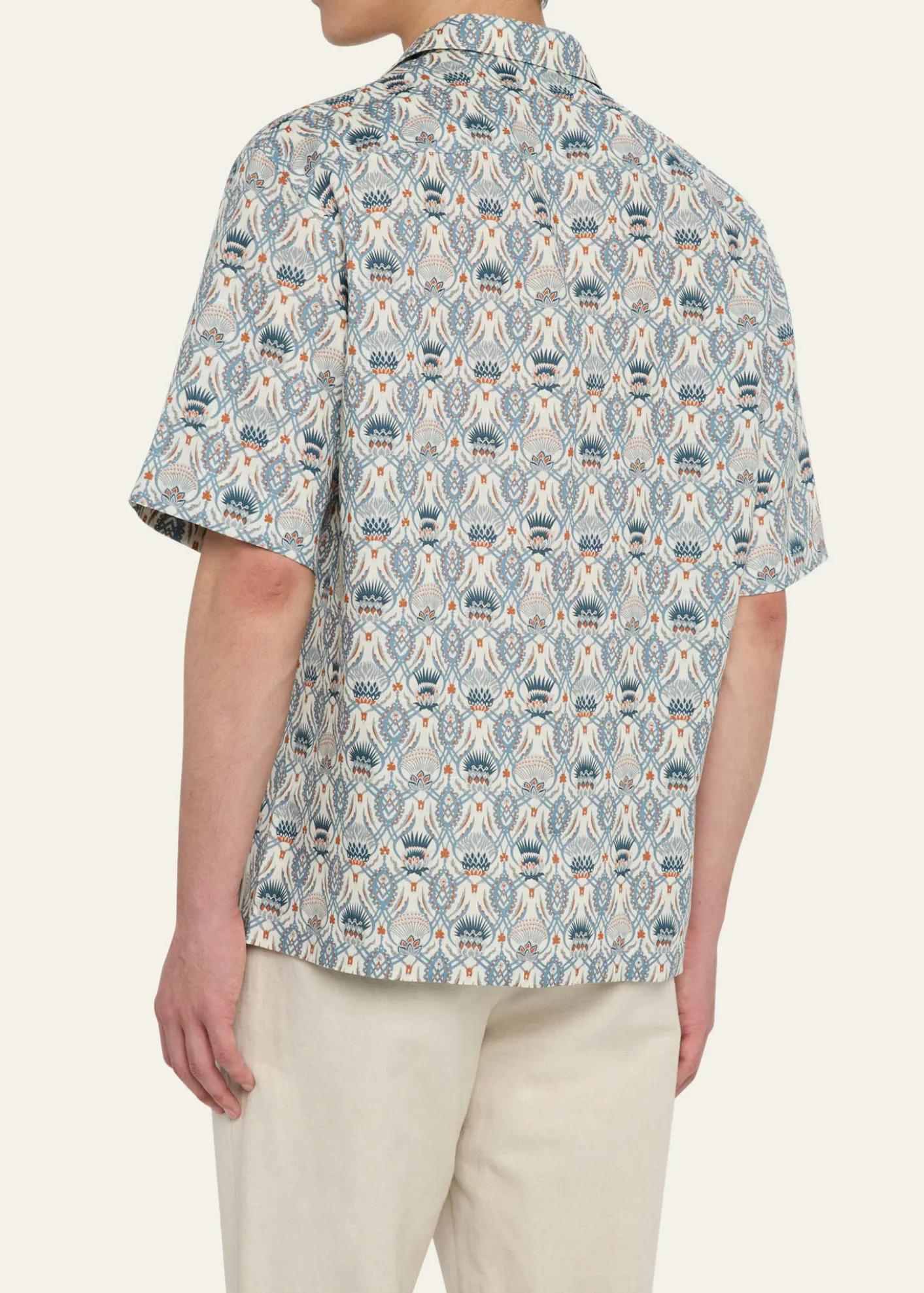 Loro PianaMen's Federico Linen Camp Shirt
