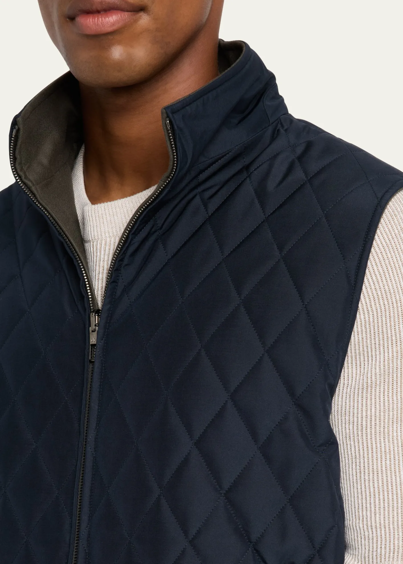 Loro PianaMen's Grian Gifts of Kings Reversible Full-Zip Vest