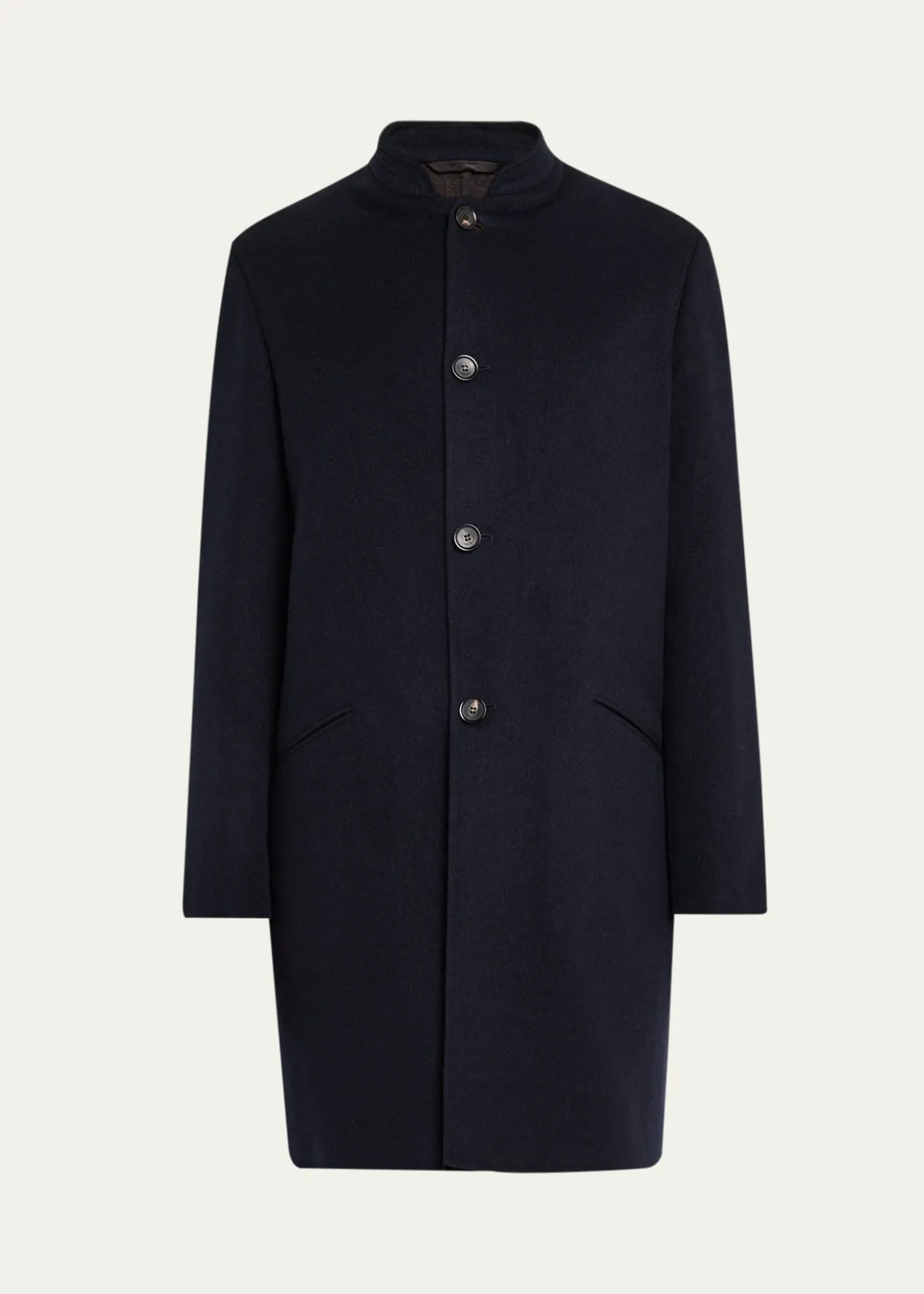 Loro PianaMen's Javier Double Knit Cashmere Rain Overcoat
