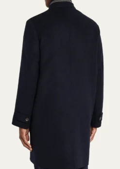 Loro PianaMen's Javier Double Knit Cashmere Rain Overcoat