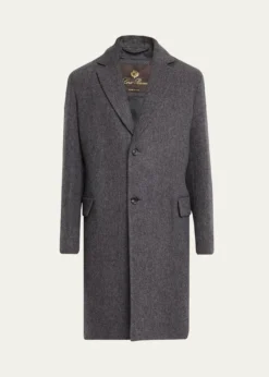 Loro PianaMen's John Cashmere and Linen Single-Breasted Overcoat