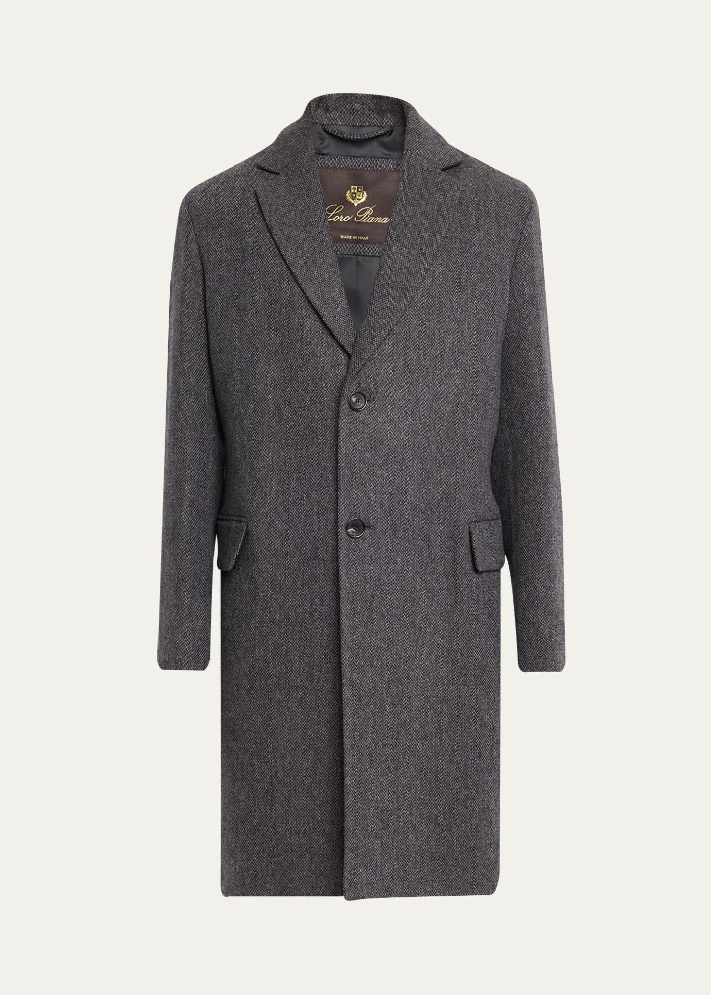 Loro PianaMen's John Cashmere and Linen Single-Breasted Overcoat