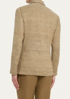 Loro PianaMen's Linen and Silk Roadster Single-Breasted Jacket