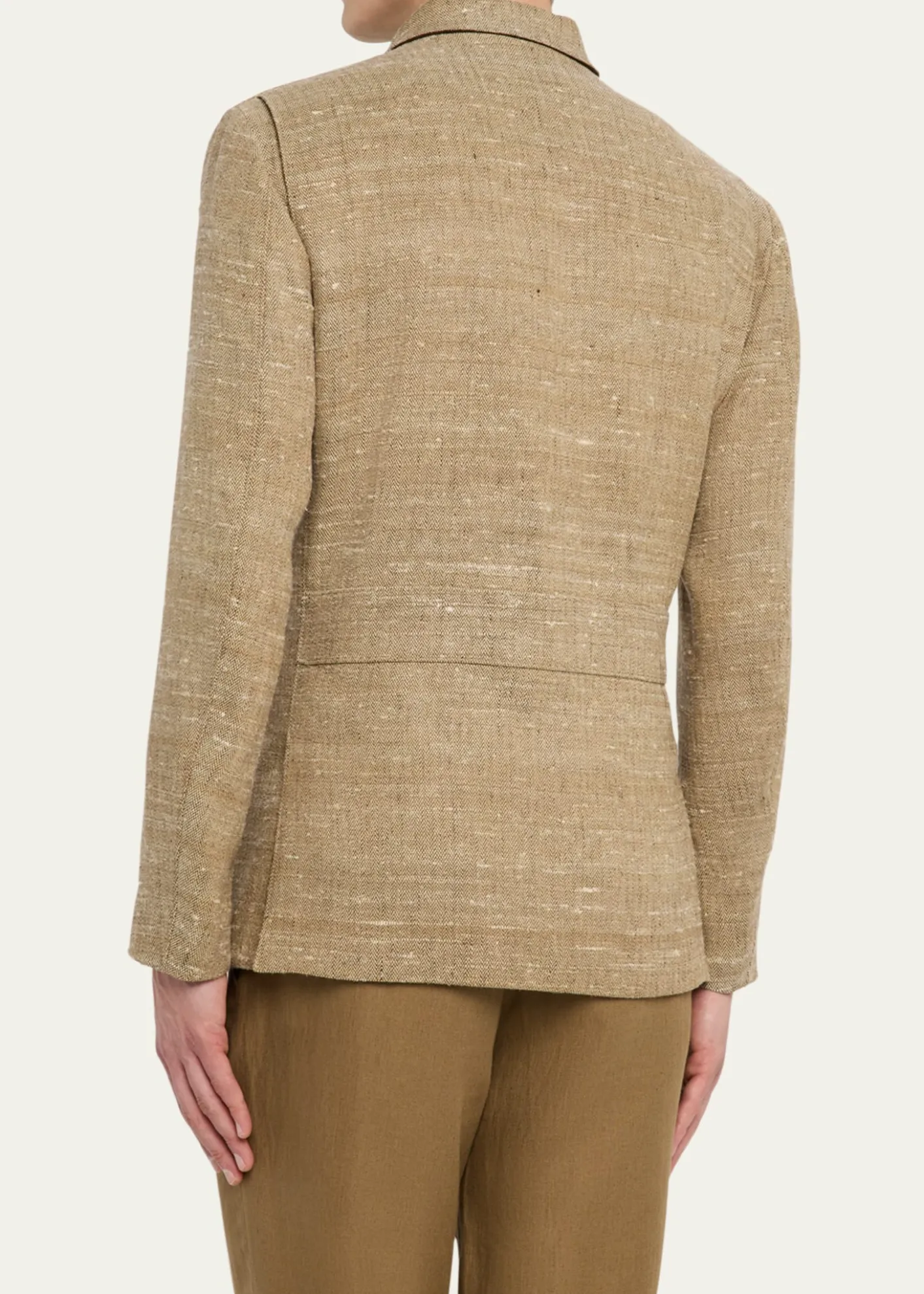 Loro PianaMen's Linen and Silk Roadster Single-Breasted Jacket