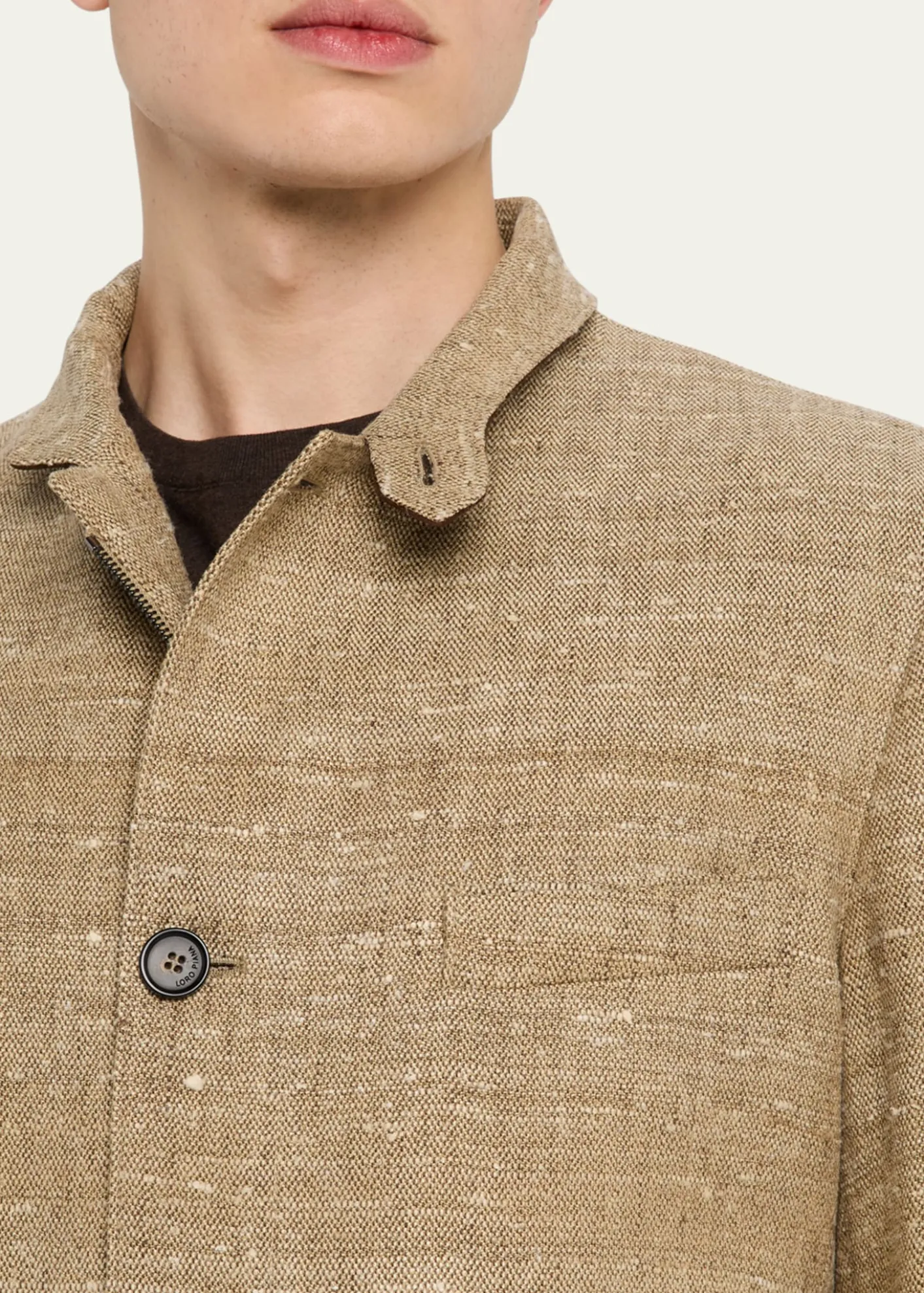 Loro PianaMen's Linen and Silk Roadster Single-Breasted Jacket