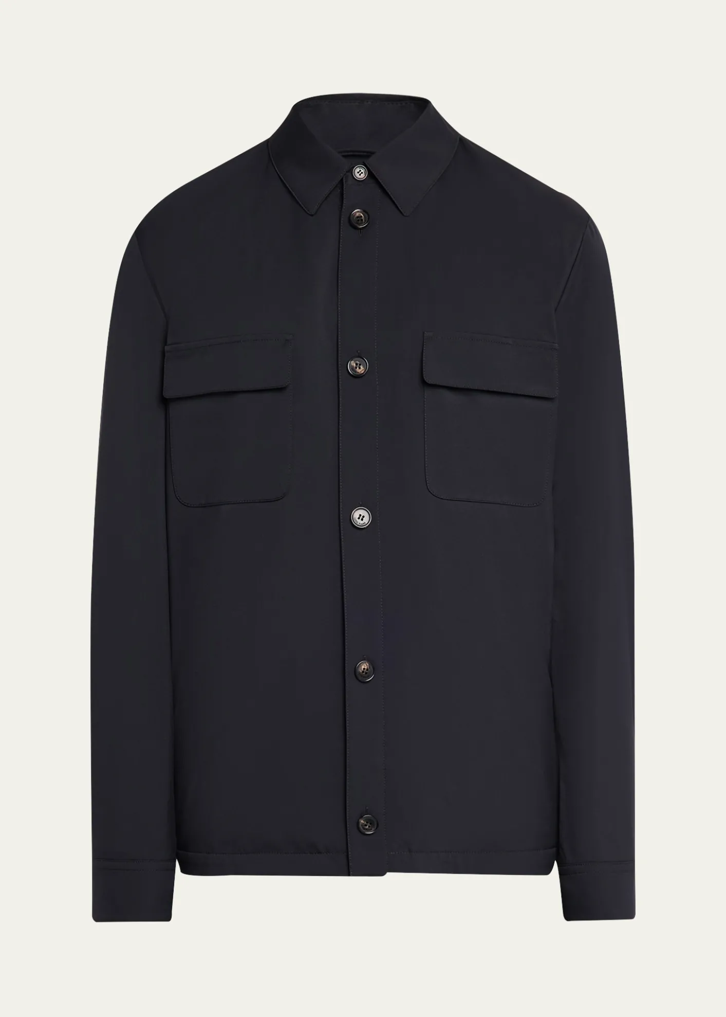 Loro PianaMen's Microfiber Water-Repellent Overshirt