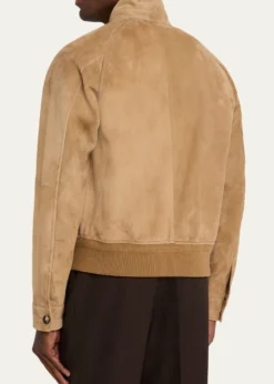 Loro PianaMen's Novak Suede Bomber Jacket