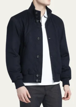 Loro PianaMen's Reversible Quilted Cashmere Bomber Jacket