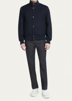 Loro PianaMen's Reversible Quilted Cashmere Bomber Jacket