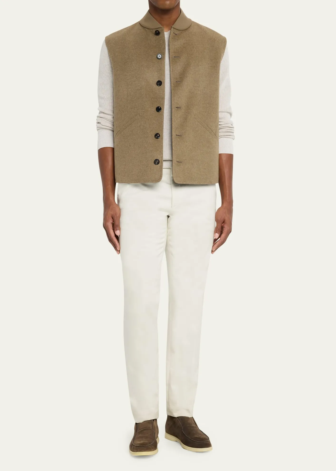 Loro PianaMen's Rik Double-Faced Cashmere Vest