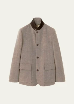 Loro PianaMen's Silk Tweed Roadster Jacket