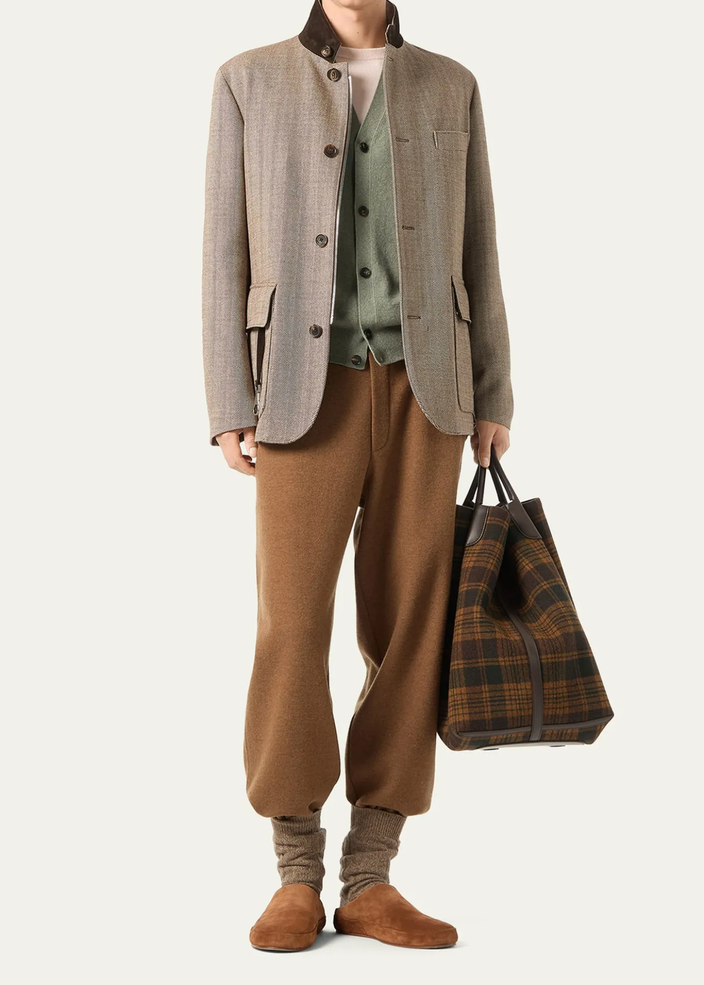 Loro PianaMen's Silk Tweed Roadster Jacket