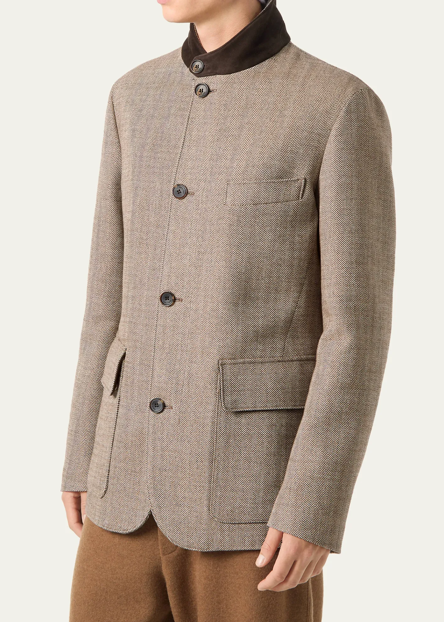 Loro PianaMen's Silk Tweed Roadster Jacket