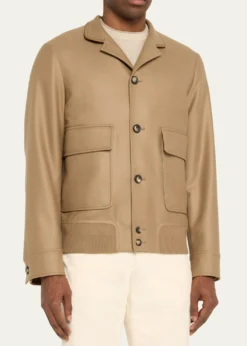 Loro PianaMen's Spagna Double-Face Wool Bomber Jacket