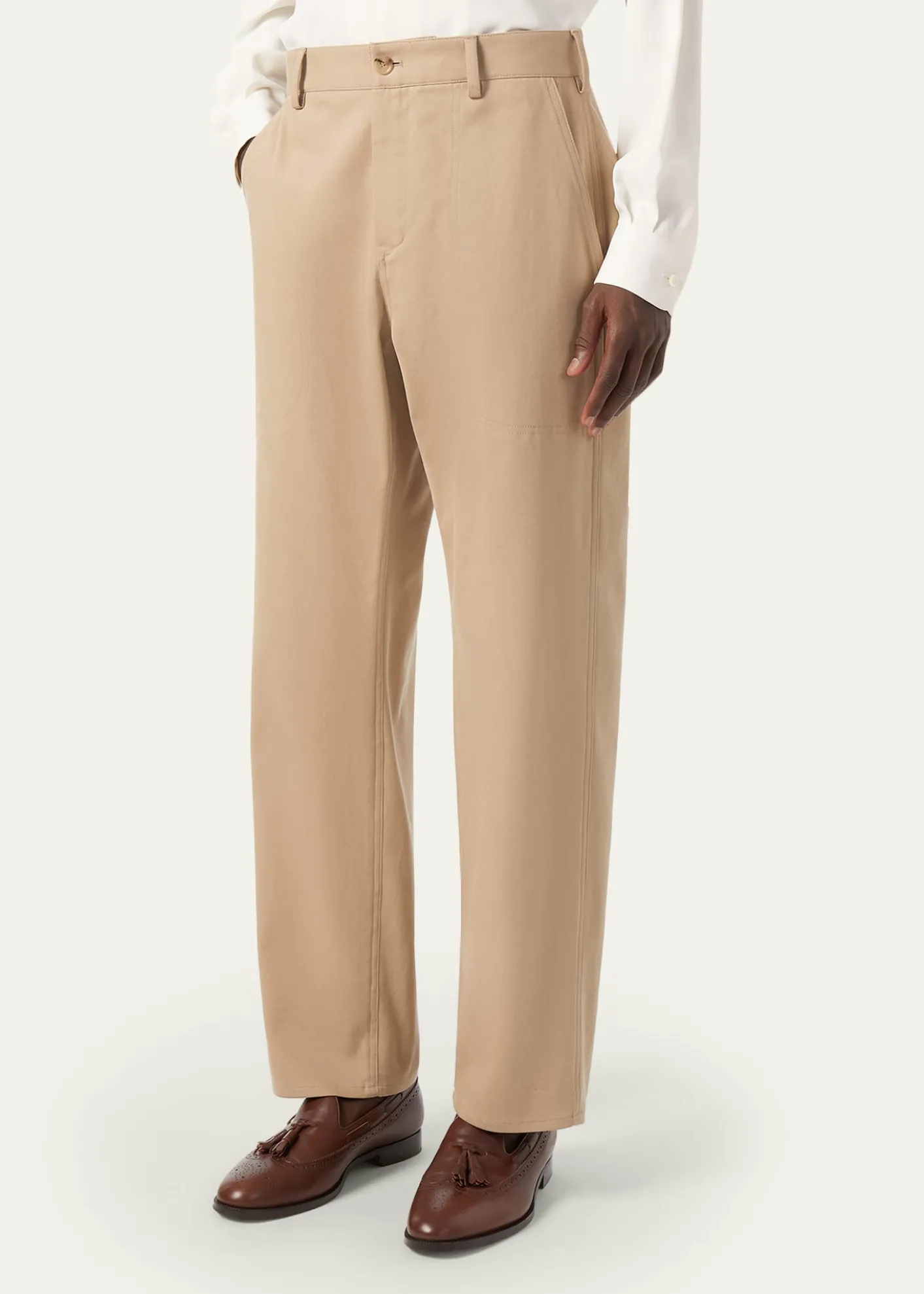 Loro PianaMen's Stretch Cotton Dustin Trouser Pants