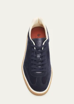 Loro PianaMen's Tennis Walk Suede T-Toe Low-Top Sneakers