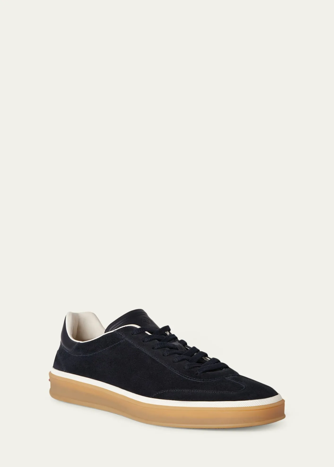 Loro PianaMen's Tennis Walk Suede T-Toe Low-Top Sneakers