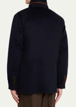 Loro PianaMen's Traveller Water-Resistant Cashmere Field Jacket