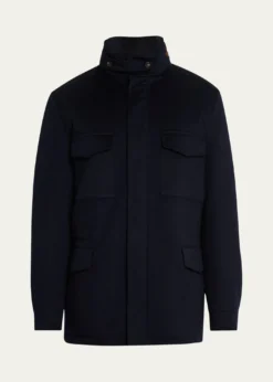 Loro PianaMen's Traveller Water-Resistant Cashmere Field Jacket