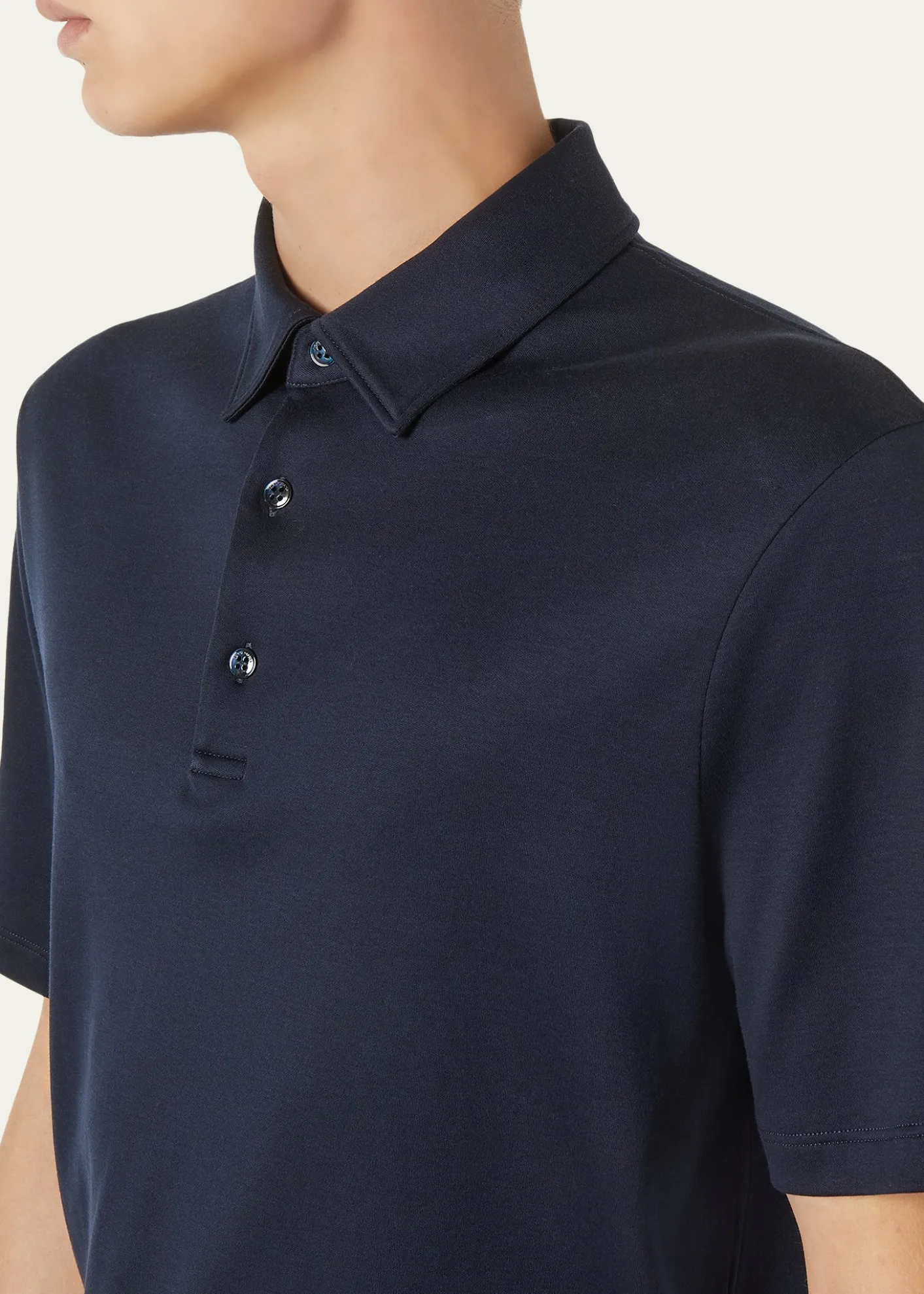 Loro PianaMen's Tremezzo Sea Island Cotton Polo Shirt