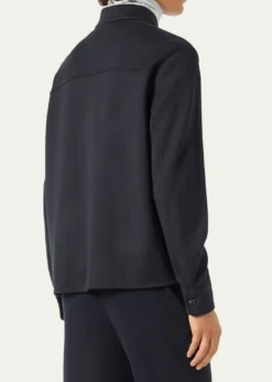Loro PianaMen's Whitney Cotton and Cashmere Fleece Overshirt