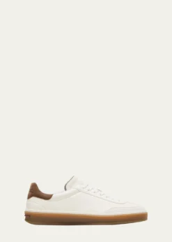 Loro PianaMixed Leather Low-Top Tennis Sneakers