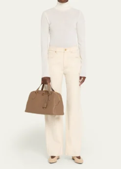 Loro PianaNeedle Medium Fine Grain Leather Shoulder Bag