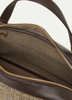 Loro PianaNeedle Medium Tweed Top-Handle Bag