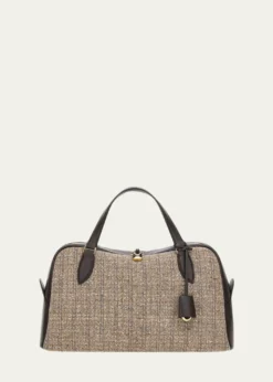 Loro PianaNeedle Medium Tweed Top-Handle Bag