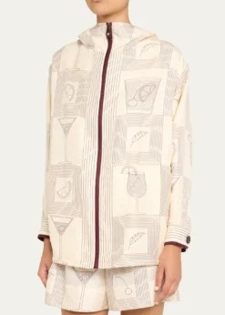 Loro PianaRafael Aperitivo Twill Hooded Bomber Jacket