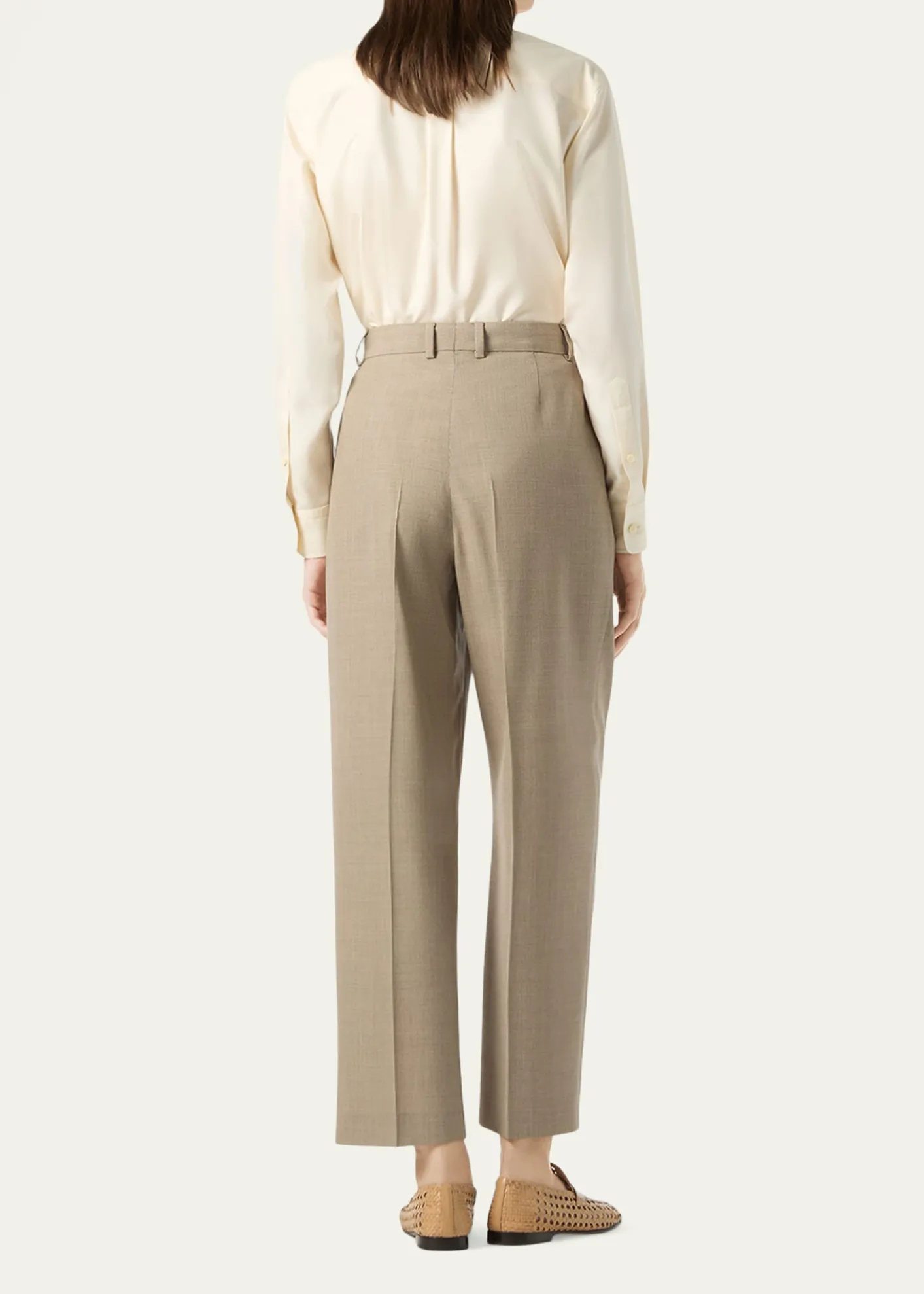 Loro PianaRodger Pleated Wide-Leg Ankle Trousers