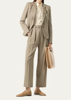 Loro PianaRodger Pleated Wide-Leg Ankle Trousers