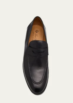 Loro PianaSergio Leather Penny Loafers