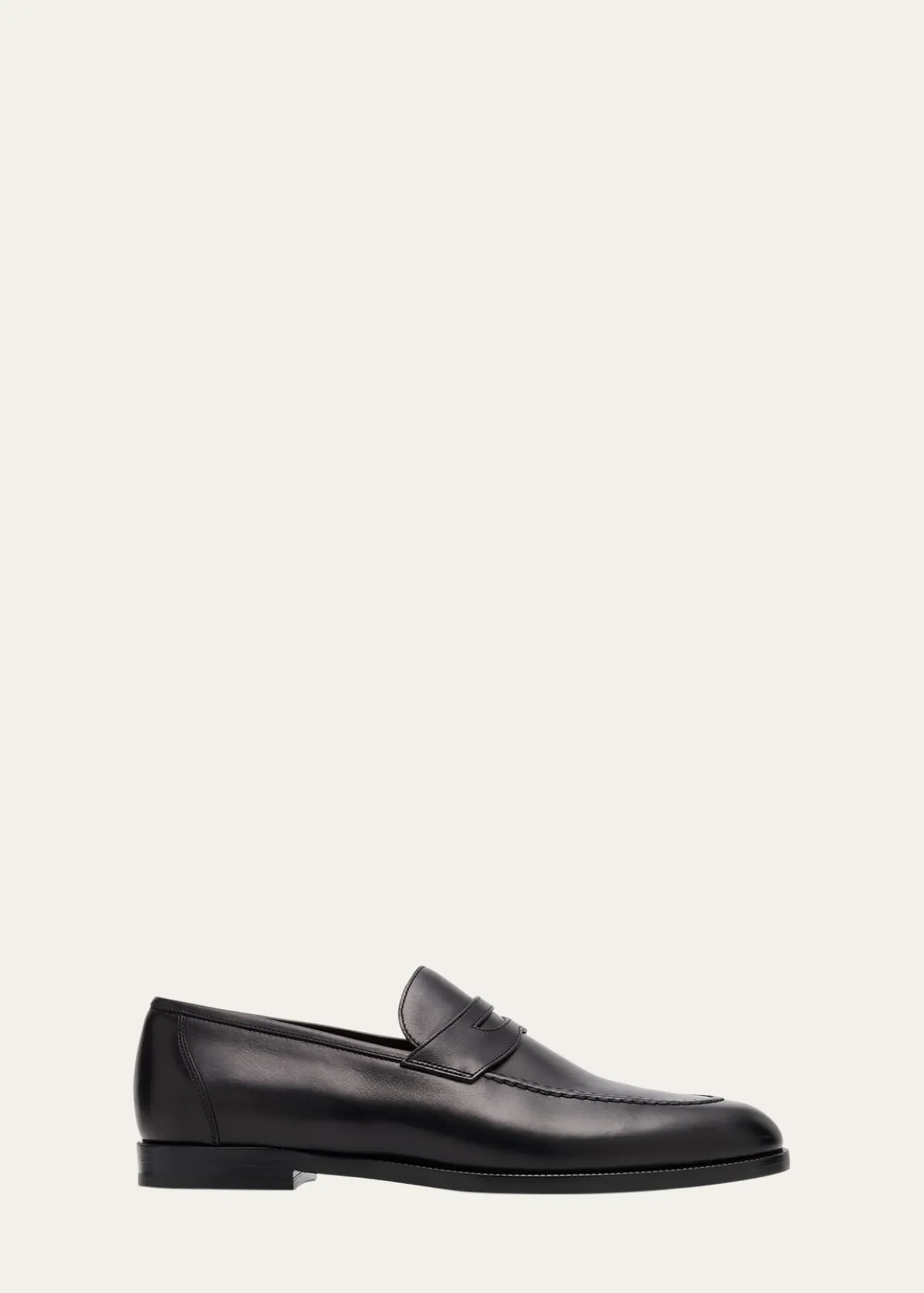 Loro PianaSergio Leather Penny Loafers