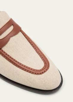 Loro PianaSergio Natural Leather-Trim Loafers
