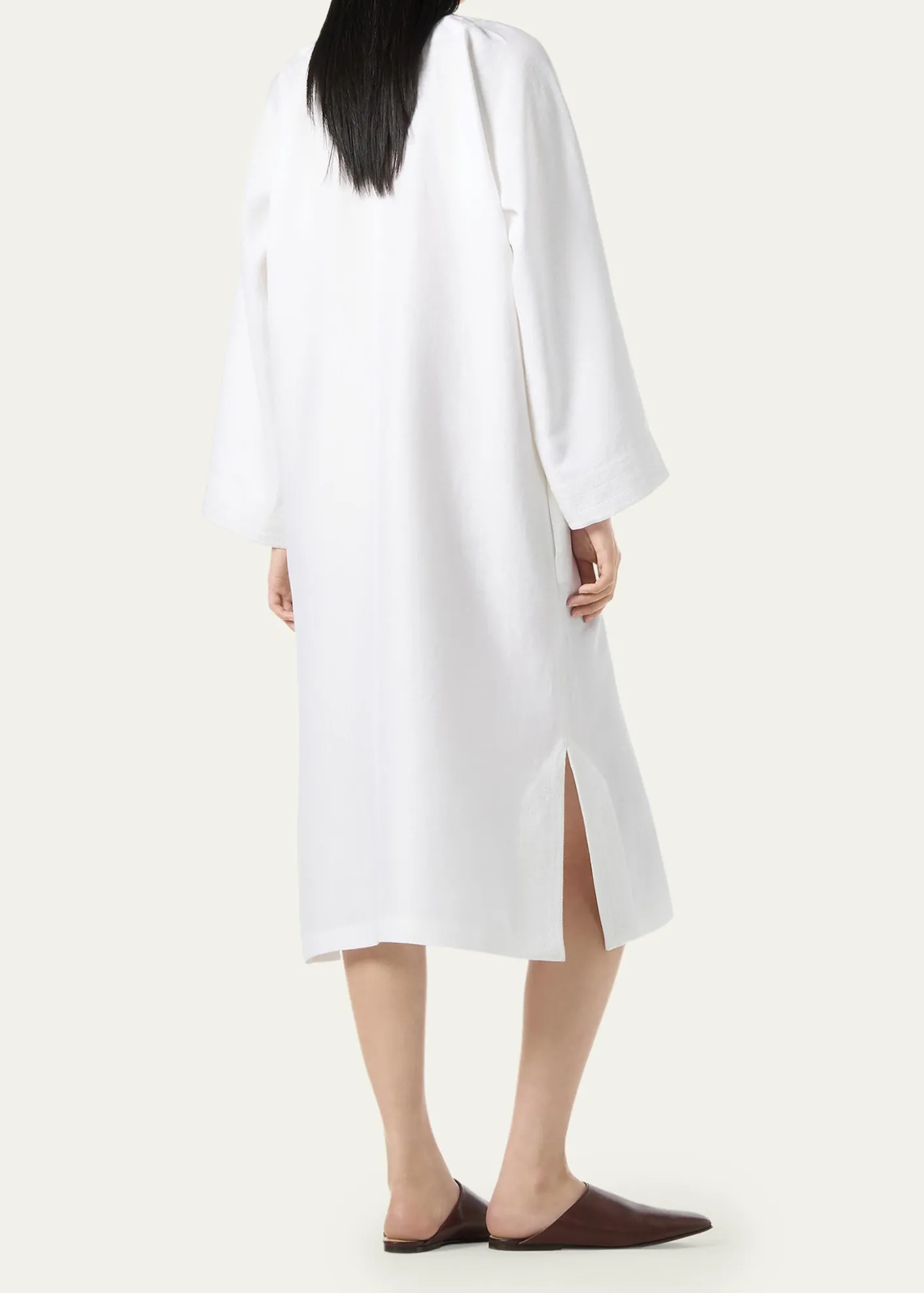 Loro PianaSilene Long Sleeve Linen Dress with Pockets