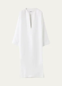 Loro PianaSilene Long Sleeve Linen Dress with Pockets