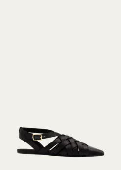Loro PianaSilene Satin Slingback Ballerina Flats
