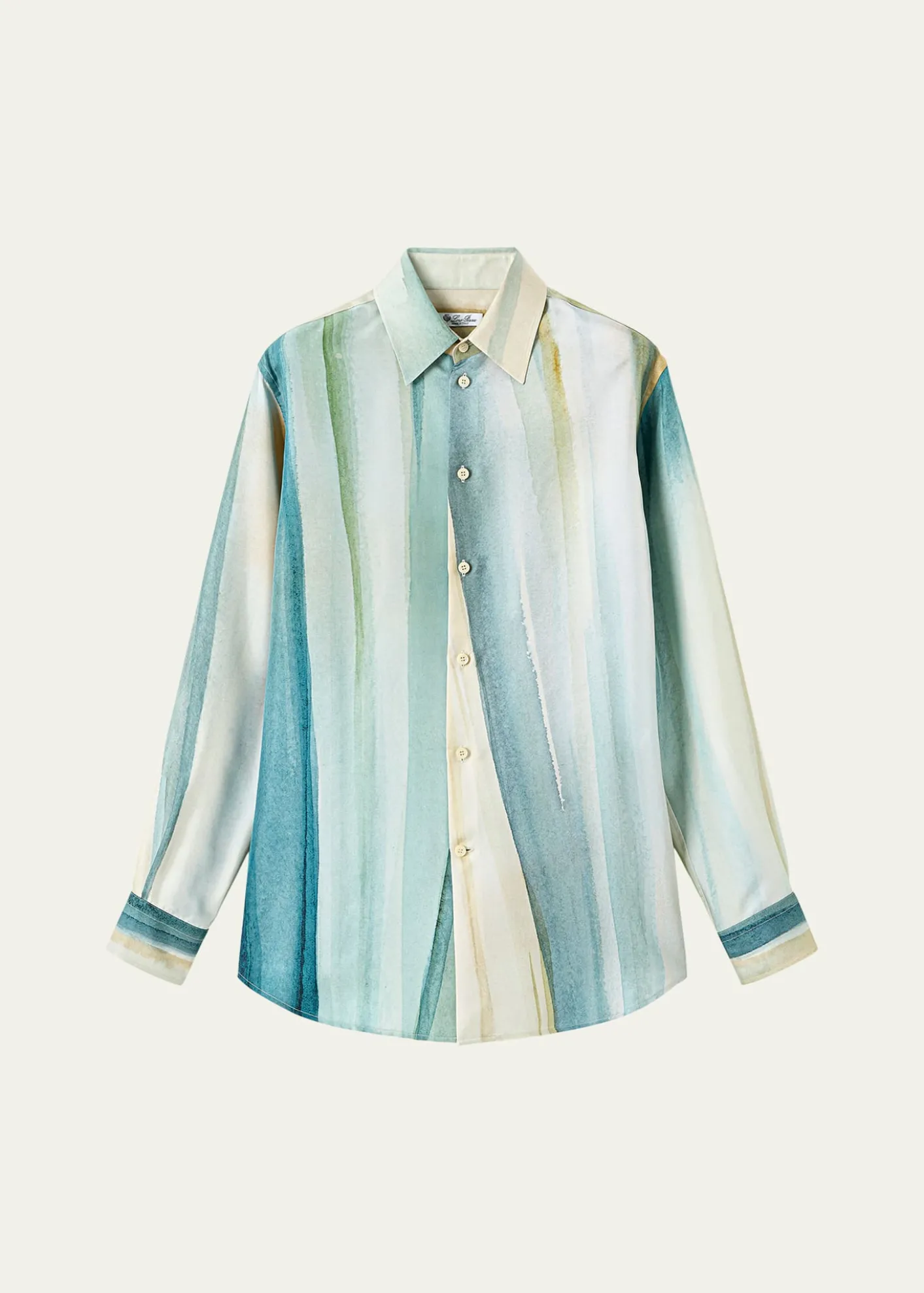 Loro PianaThea Abstract-Print Silk Button-Down Shirt