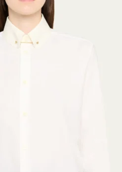Loro PianaThea Collar-Pin Oxford Shirt