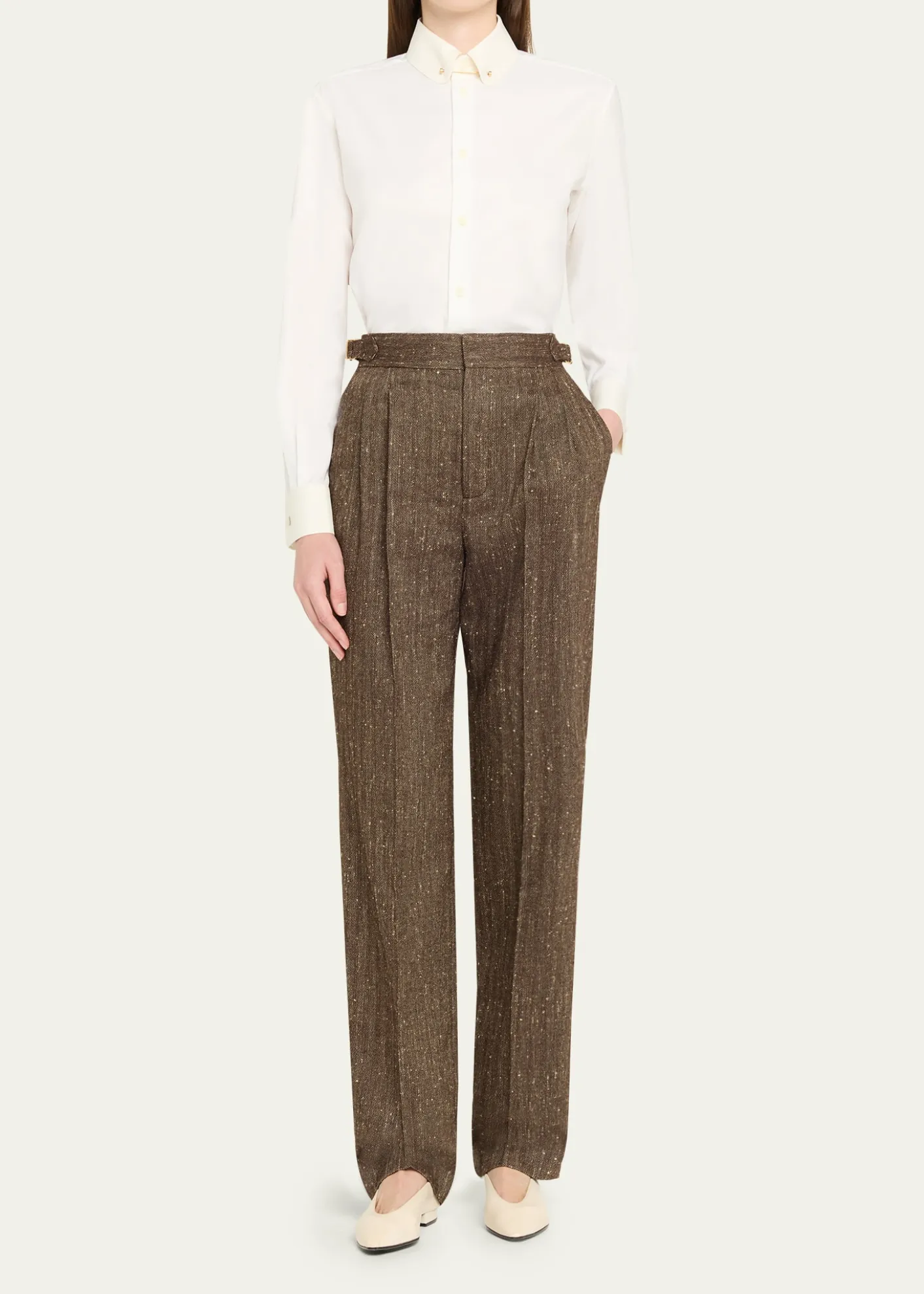 Loro PianaThea Collar-Pin Oxford Shirt