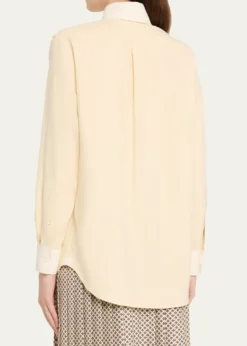 Loro PianaThea Dylan-Collar Silk Shirt