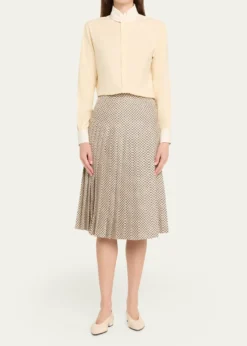 Loro PianaThea Dylan-Collar Silk Shirt