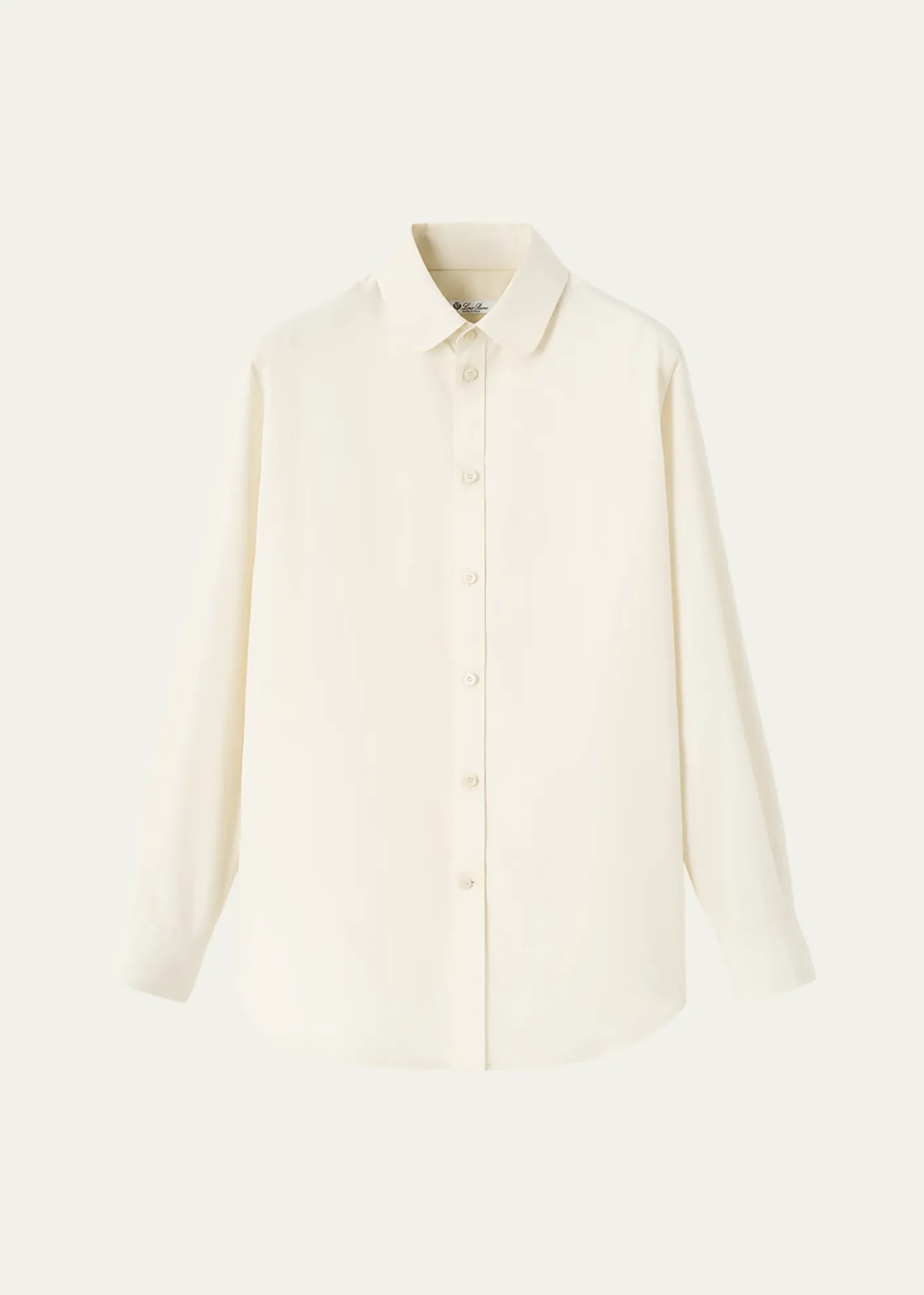 Loro PianaThea Penny-Collar Silk Button-Down Shirt