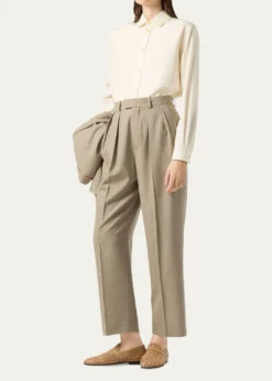Loro PianaThea Penny-Collar Silk Button-Down Shirt