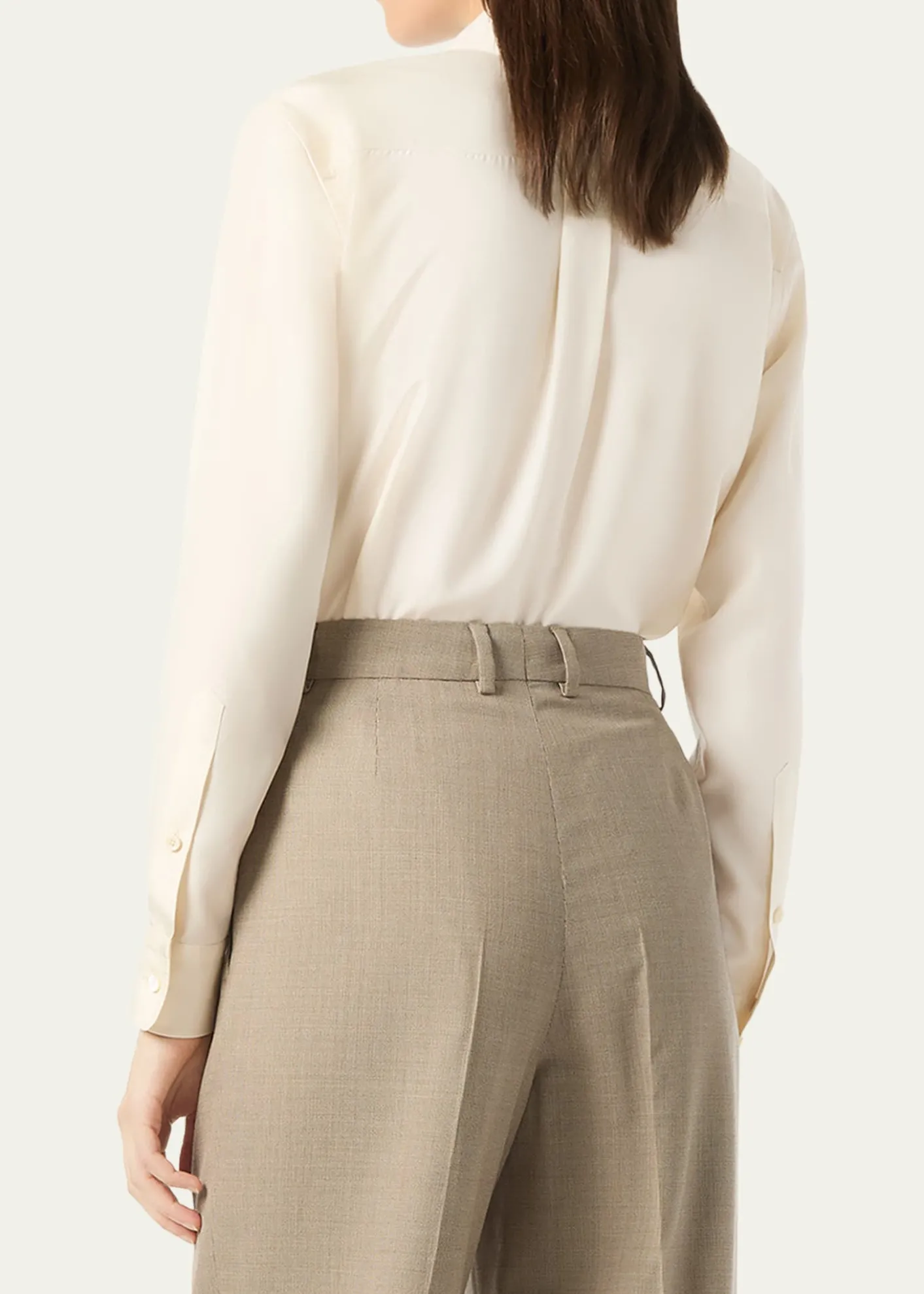 Loro PianaThea Penny-Collar Silk Button-Down Shirt