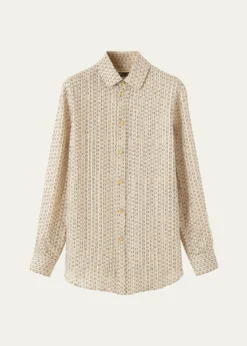 Loro PianaThea Penny Silk Button-Down Shirt